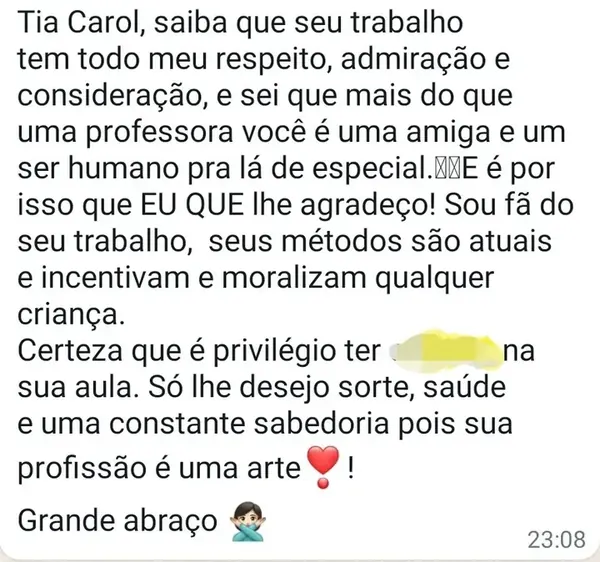 Recado de aluno