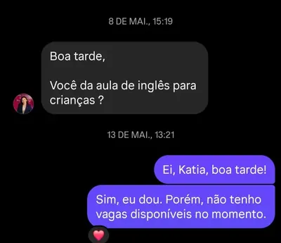 Pedido de aula particular
